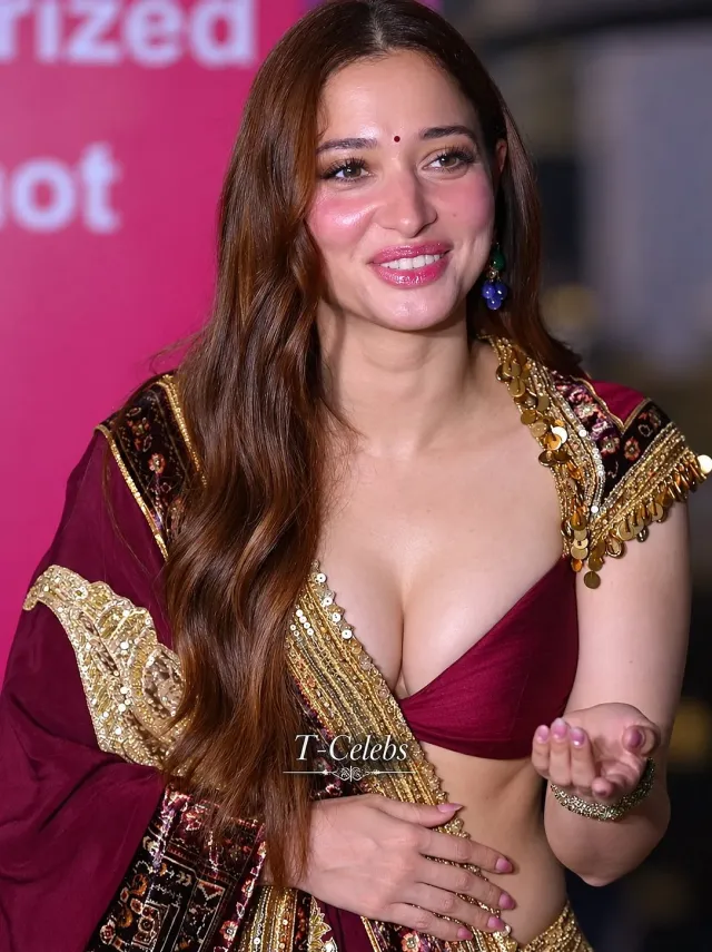 জমকালো স্টেটমেন্ট কানের দুল তাঁর সাজে যোগ করেছে গ্ল্যামার।