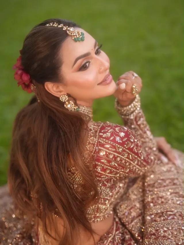 বিয়ের মৌসুমের জন্য নুসরাত ফারিয়ার লেহেঙ্গা লুক, ছবি ৪