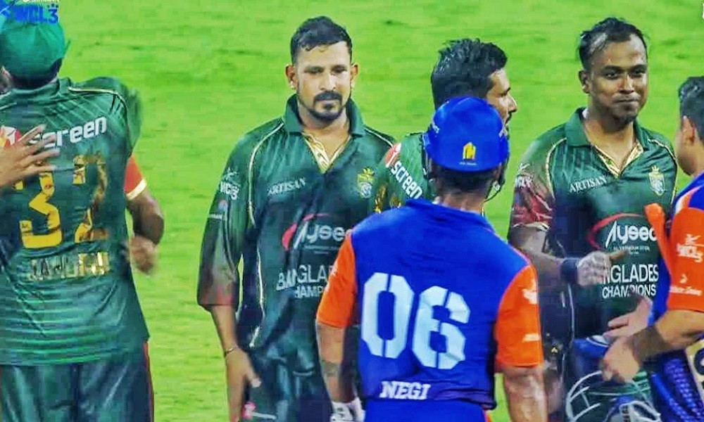 ভারত চ্যাম্পিয়নসকে ৩ রানে হারিয়ে ওয়ার্ল্ড চ্যাম্পিয়নশিপ অব লিজেন্ডসে বাংলাদেশের জয়