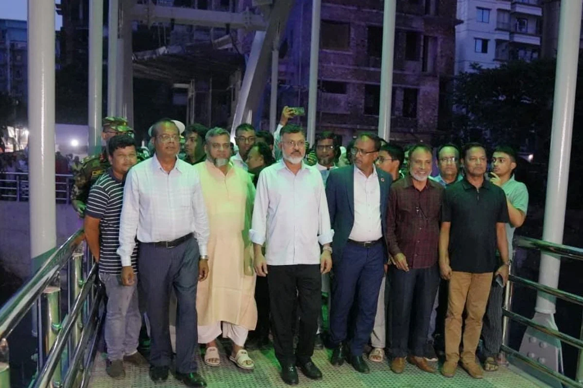 আফতাবনগর-বনশ্রী সংযোগকারী ফুটওভার ব্রিজ উদ্বোধন, বাঁচবে যাতায়াতের সময়
