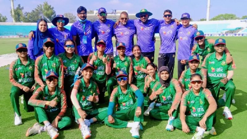 পাকিস্তানকে হারিয়ে ত্রিদেশীয় সিরিজের ফাইনালে বাংলাদেশ অনূর্ধ্ব-১৯ নারী দল